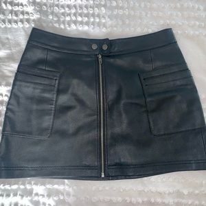 Leather Free People Miniskirt Size L